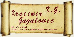 Krstimir Gugulović vizit kartica